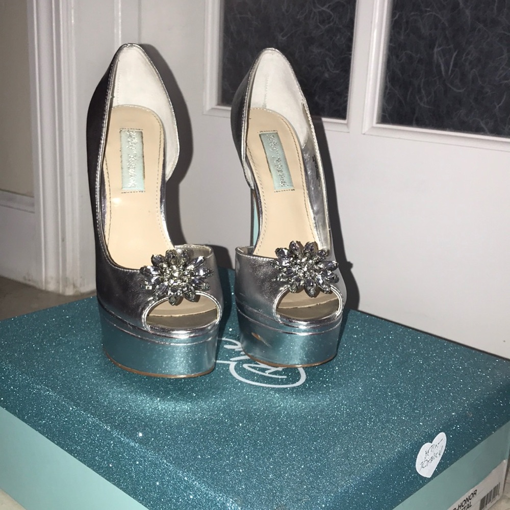 Betsey Johnson Silver heels